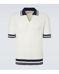 Orlebar Brown - Swift Crochet Striped Cotton Polo Shirt - Lyst