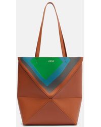 Loewe - X Albers Puzzle Fold Medium Leather Tote Bag - Lyst