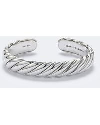 David Yurman - Sculpted Cable Flex Sterling Cuff Bracelet - Lyst