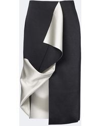 Rohe - Draped Asymmetric Satin Midi Skirt - Lyst