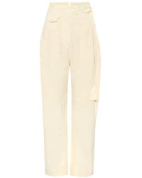 Low Classic - High-Rise Straight Cotton Pants - Lyst