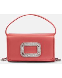 Roger Vivier - Pilgrim Micro Satin Clutch - Lyst