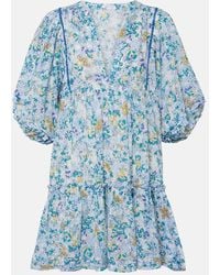 Poupette - Vestido corto Aria de algodon floral - Lyst