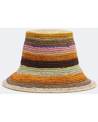 Zimmermann - Raffia Striped Bucket Hat - Lyst