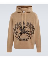 Burberry - Hoodie Equestrian Knight aus Wolle - Lyst