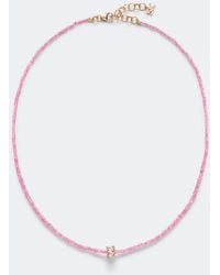 Suzanne Kalan - Infinite 18Kt Rose Beaded Necklace With Spinels And Diamonds - Lyst