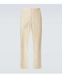 Brioni - Cotton And Wool Corduroy Straight Pants - Lyst