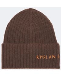 Ruslan Baginskiy - Logo Ribbed-Knit Cashmere Beanie - Lyst