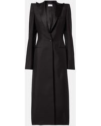 McQueen - Mantel Aus Wolle Und Seide - Lyst