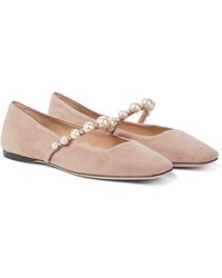 jimmy choo flats with pearls