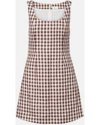 Posse - Sadie Gingham Linen Minidress - Lyst