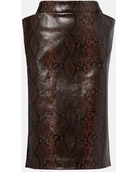 Stella McCartney - Snake-Effect Midi Skirt - Lyst