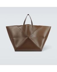 Loewe - Puzzle Fold Extra Large Leather Tote Bag - Lyst
