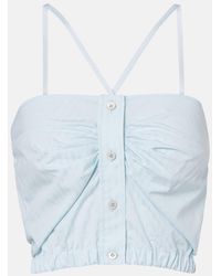 Prada - Cotton Poplin Top - Lyst
