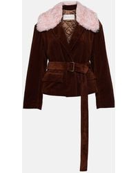 Dries Van Noten - Corduroy And Faux Fur Jacket - Lyst