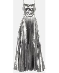 Christopher Kane - Cutout Pleated Lame Gown - Lyst