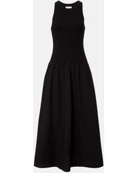 Velvet - Romilly Cotton-Blend Midi Dress - Lyst