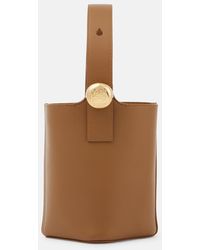 Loewe - Pebble Mini Leather Bucket Bag - Lyst