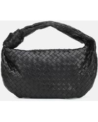 Bottega Veneta - Medium Jodie Rounded Hobo Bag Intrecciato Leather Black - Lyst