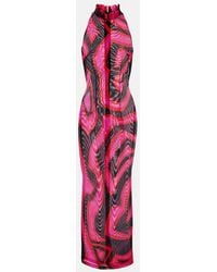 PUCCI - Labirinto Halterneck Maxi Dress - Lyst