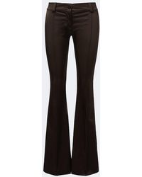 Gucci - Duchess Satin Flared Pants - Lyst