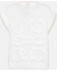 Loewe - Anagram Mohair-blend Sweater Vest - Lyst