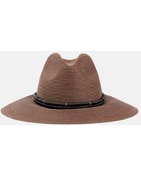 Brunello Cucinelli - Fedora-Hut Monili Mit Leder - Lyst