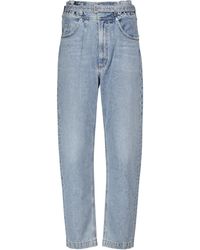 Agolde Jeans regular Riya a vita alta - Blu