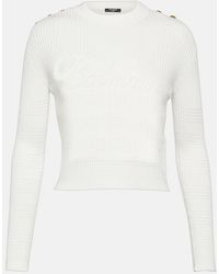 Balmain - Top De Punto Adornado - Lyst