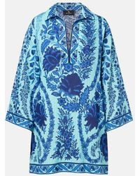 Etro - Paisley Oversized Cotton Minidress - Lyst
