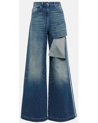 Peter Do - Distressed High-rise Wide-leg Jeans - Lyst