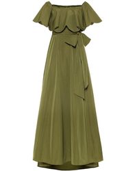 Valentino Abito off-the-shoulder in misto cotone - Verde