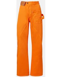 JW Anderson - Embroidered High-Rise Straight Jeans - Lyst