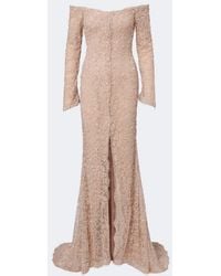 Marmar Halim - Sequined Lace Off-Shoulder Gown - Lyst