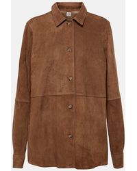 TOTEME - Suede Shirt - Lyst