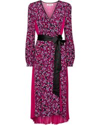 Diane von Furstenberg Ariadne Printed Silk Crêpe De Chine Midi Dress - Pink