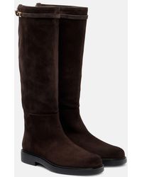 Tod's - Suede Knee-High Boots - Lyst