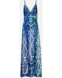 CAMILLA - Animal-Print Silk Slip Dress - Lyst