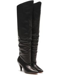 Givenchy Ruched Leather Boots - Black
