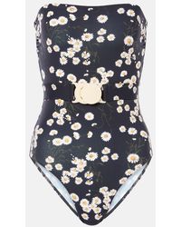 Eres - Courtois Floral Bandeau Swimsuit - Lyst