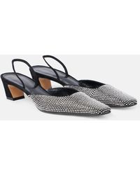 KHAITE - Roosevelt Embellished Slingback Leather Pumps - Lyst