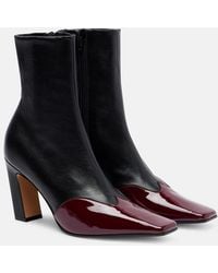 KHAITE - Nevada 85 Leather Ankle Boots - Lyst