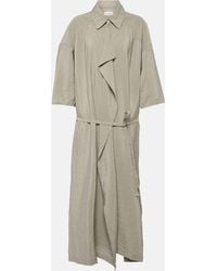 Lemaire - Robe chemise en soie melangee - Lyst