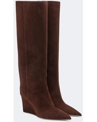 Jimmy Choo - Blake Suede Wedge Knee-High Boots - Lyst