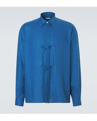 Kiton - Bow-Detail Linen Shirt - Lyst
