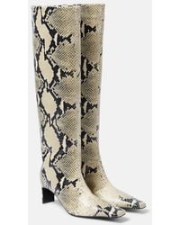 KHAITE - Ona 55 Snake-Effect Leather Knee-High Boots - Lyst