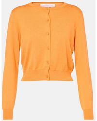 Carolina Herrera - Cropped Silk And Cotton Cardigan - Lyst
