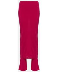 Alaïa - High-Rise Jersey Skirt Pants - Lyst