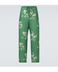 Bode - Football Linen Pajama Pants - Lyst