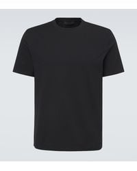 Prada - Cotton-Blend Jersey T-Shirt - Lyst